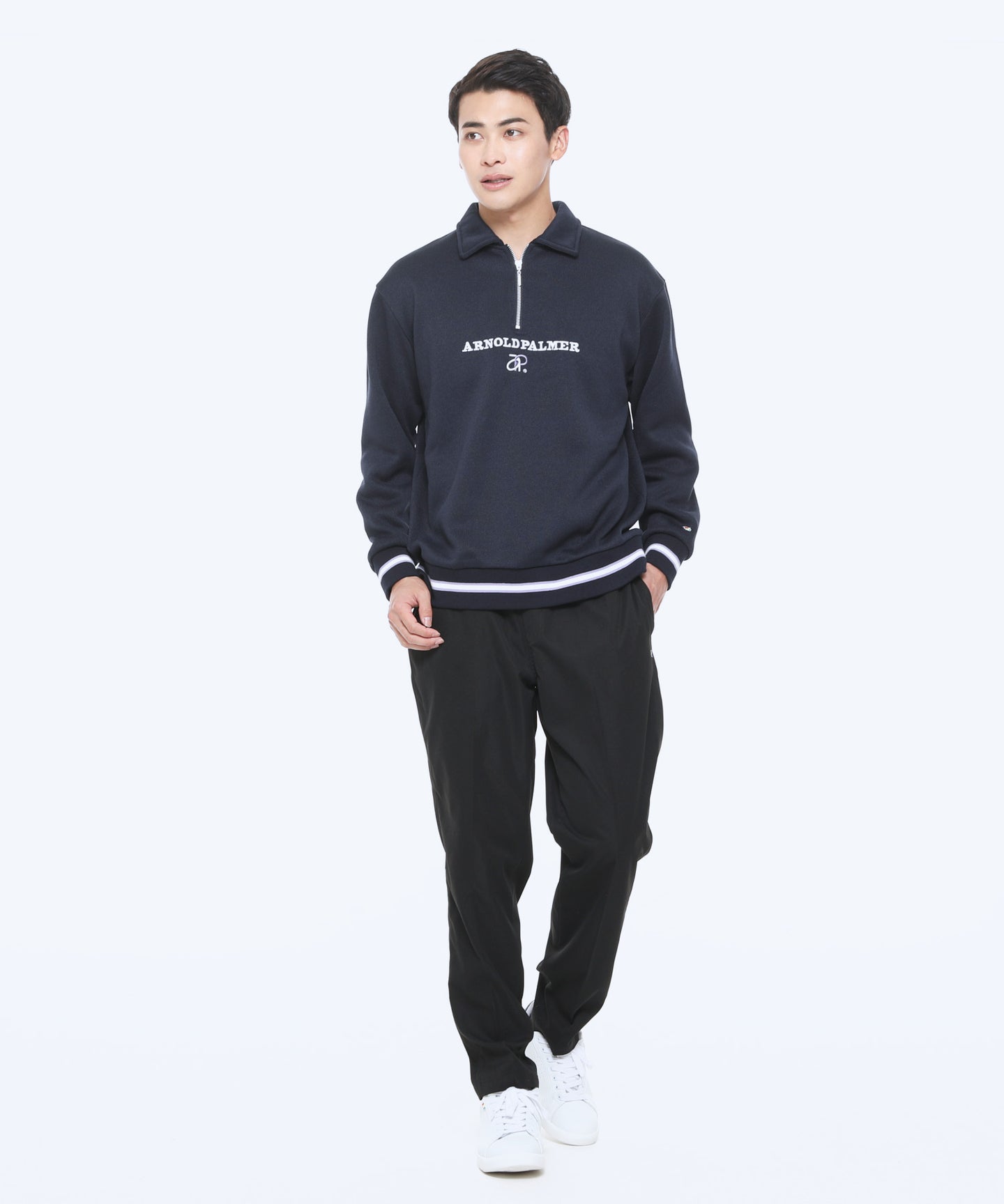 Arnold Palmer バルキー裏起毛シェア衿付きプルオーバー